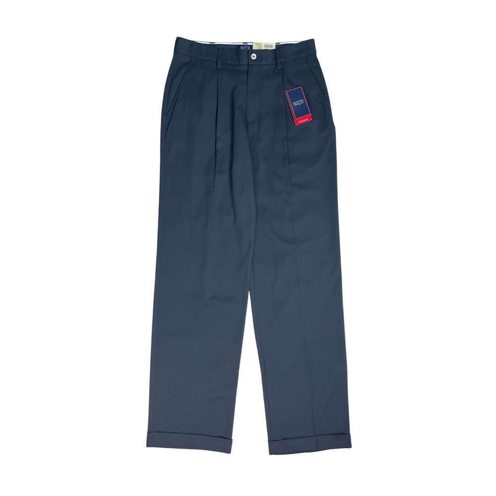 Austin Clothing Co Mens Academy Black‎ Pleated Pants 32x32 Cool Skin Technology